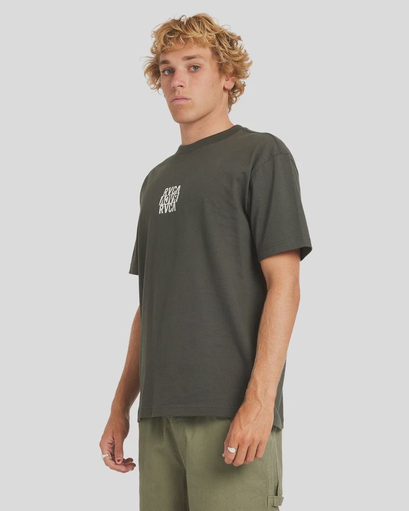 RVCA MENS  NEW STACK SS TEE - PIRATE BLACK