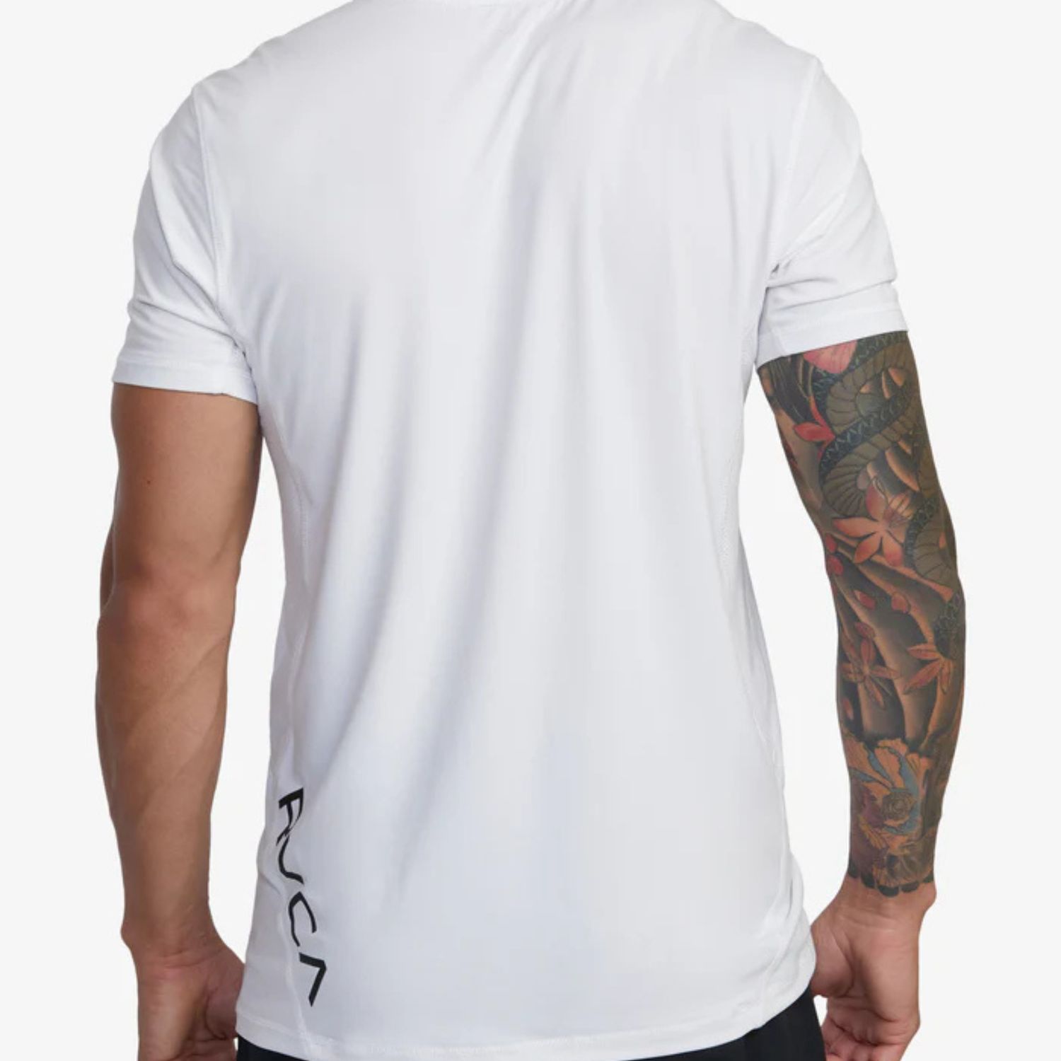 RVCA MENS  SPORT VENT SS TEE - WHITE