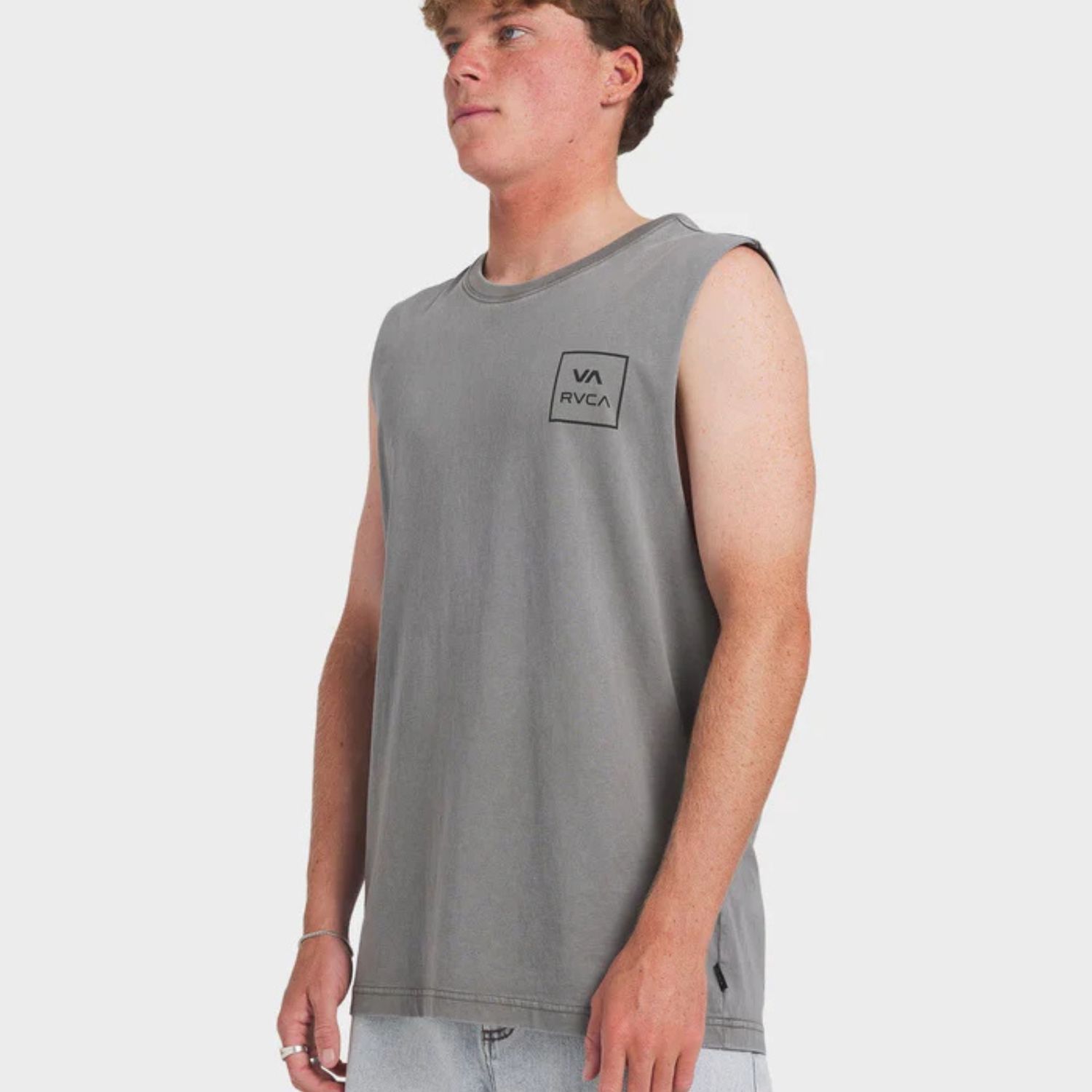 RVCA MENS  VA ALL THE WAYS MUSCLE - SAGE LEAF