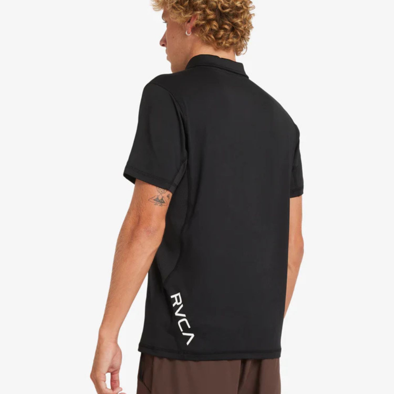 RVCA MENS  SPORT VENT POLO - BLACK
