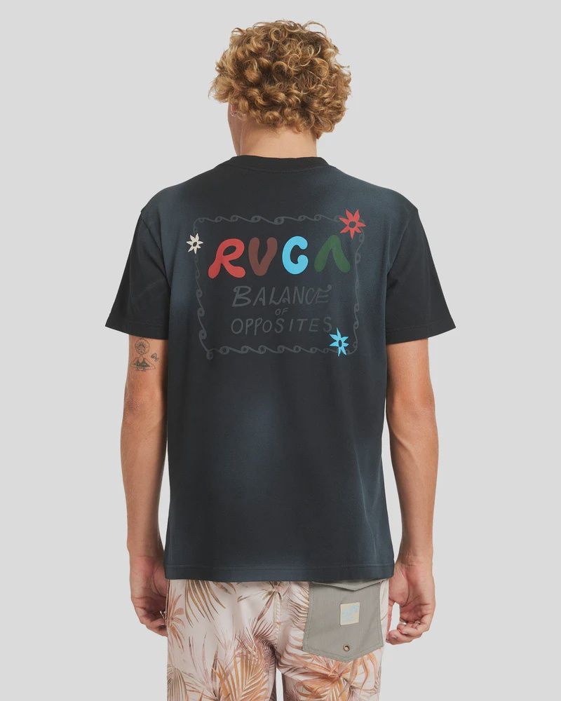RVCA MENS  MEL G BALANCE SS TEE - BLACK