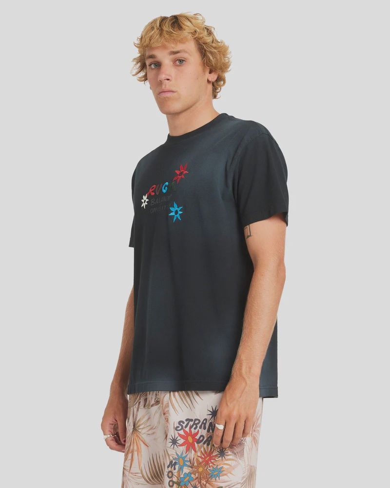 RVCA MENS  MEL G BALANCE SS TEE - BLACK