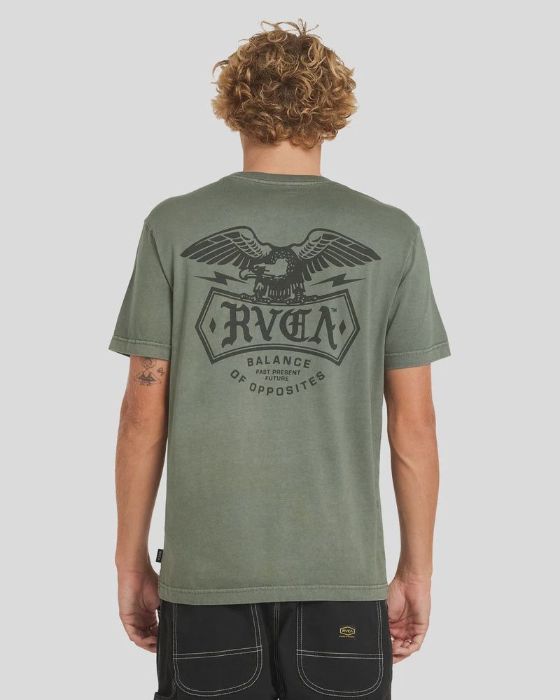 RVCA MENS  MERIC SS TEE - SAGE LEAF