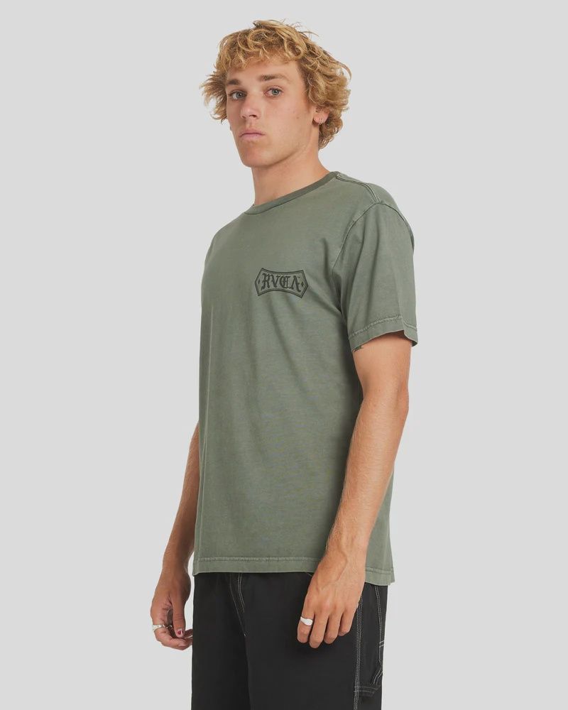 RVCA MENS  MERIC SS TEE - SAGE LEAF