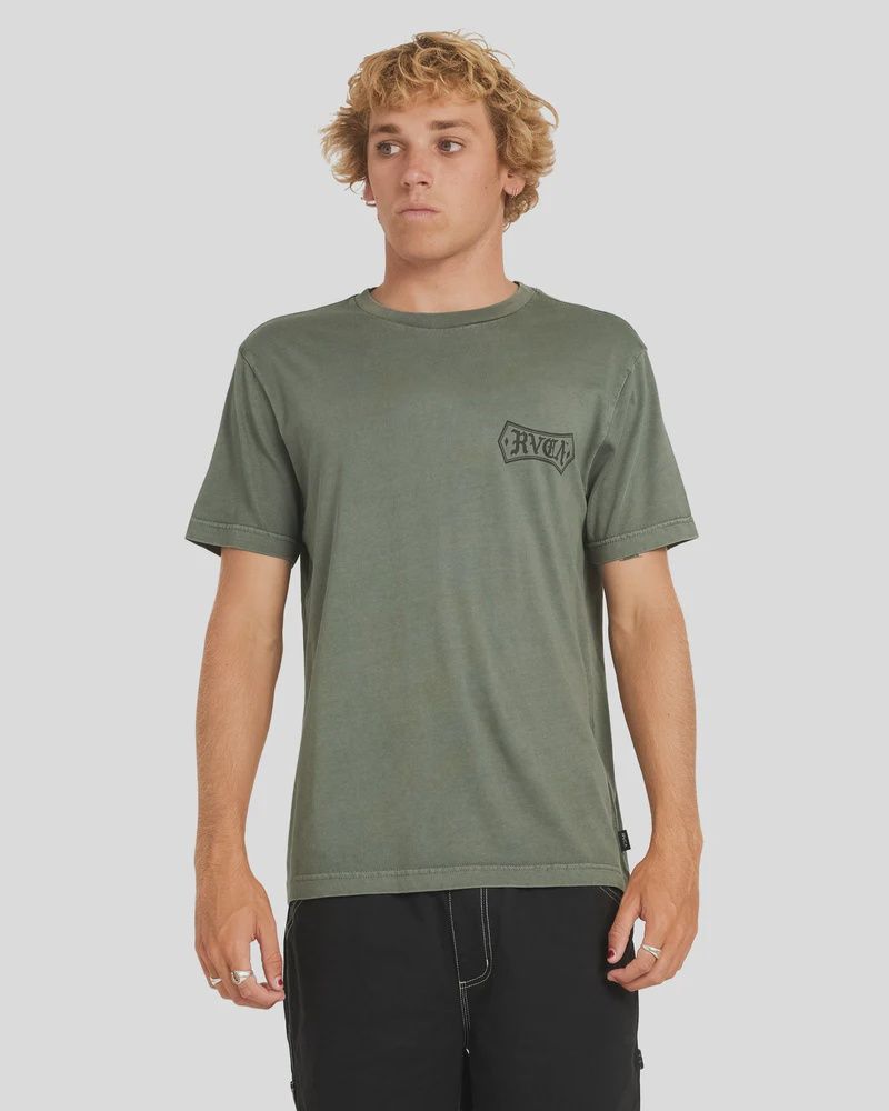 RVCA MENS  MERIC SS TEE - SAGE LEAF