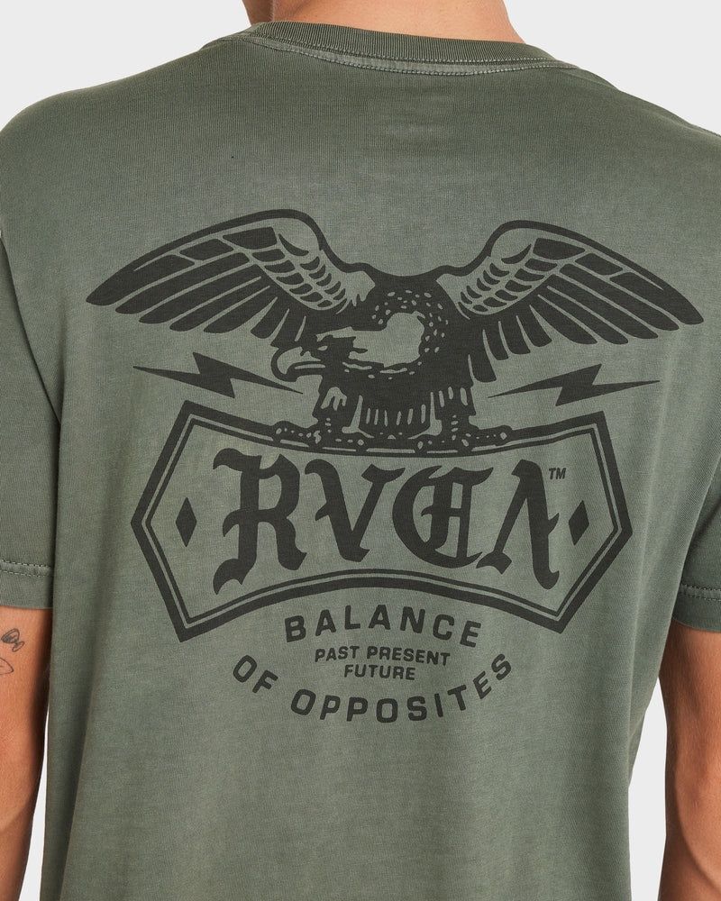 RVCA MENS  MERIC SS TEE - SAGE LEAF