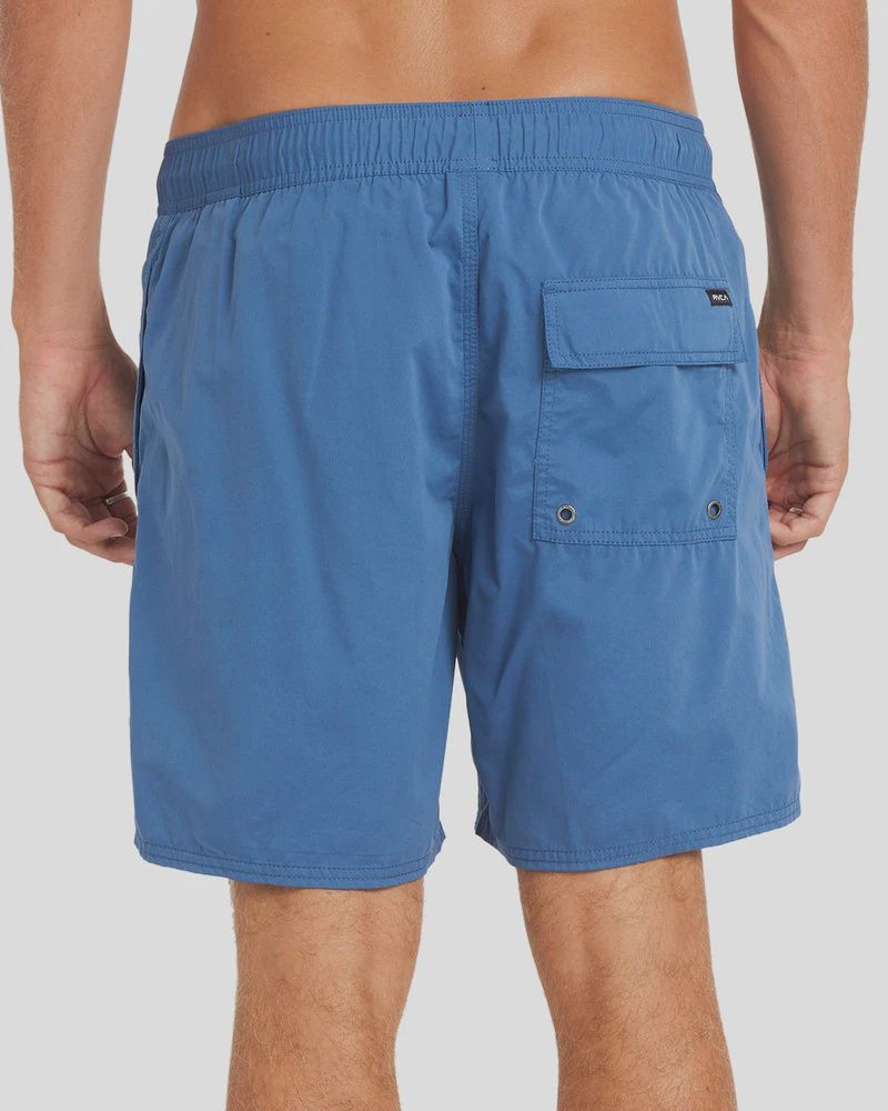 RVCA MENS  OPPOSITES ELASTIC 2 17" SHORT - INDIGO