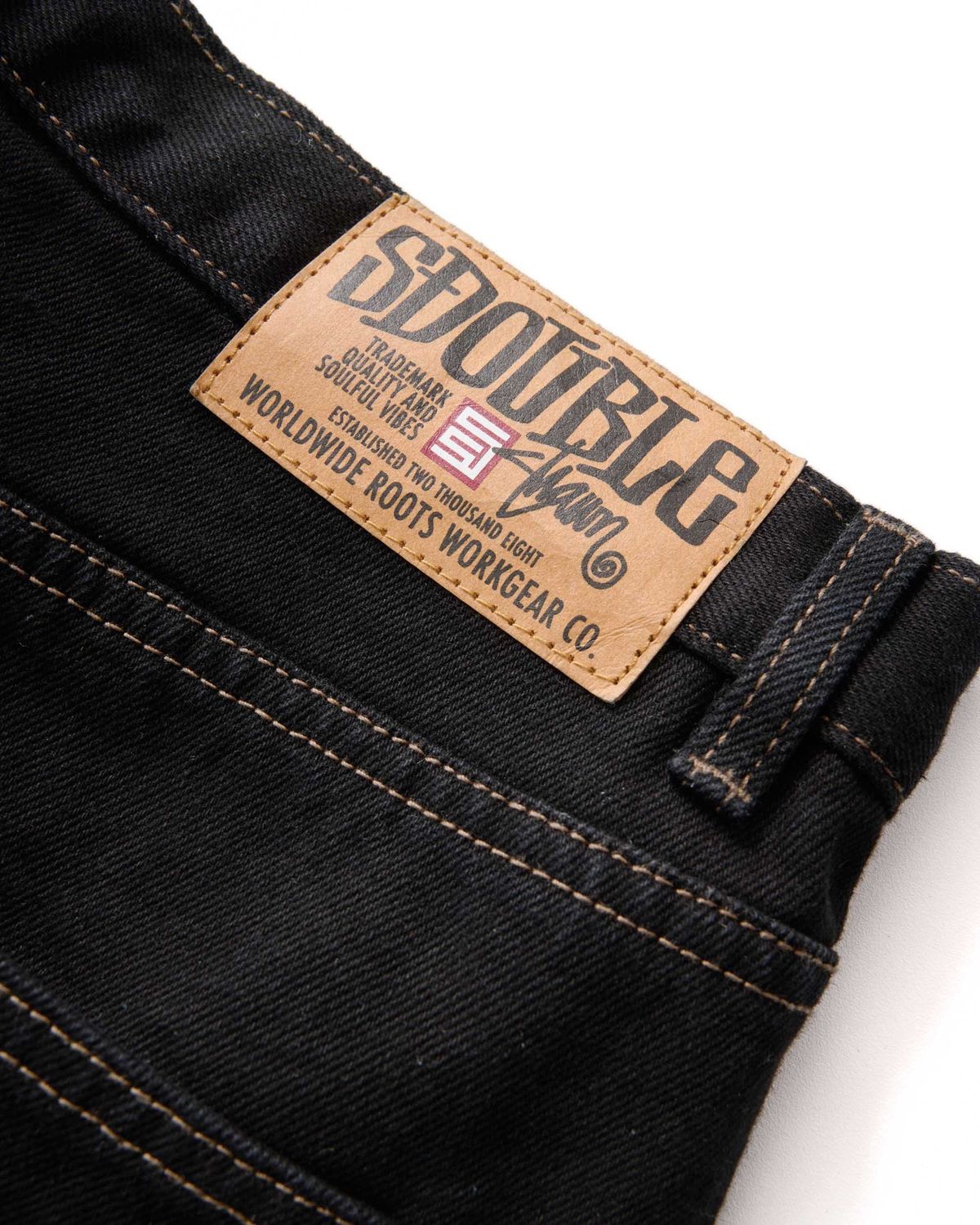 S-DOUBLE MENS  DENIM STANDARD SHORT - RAW/BLACK