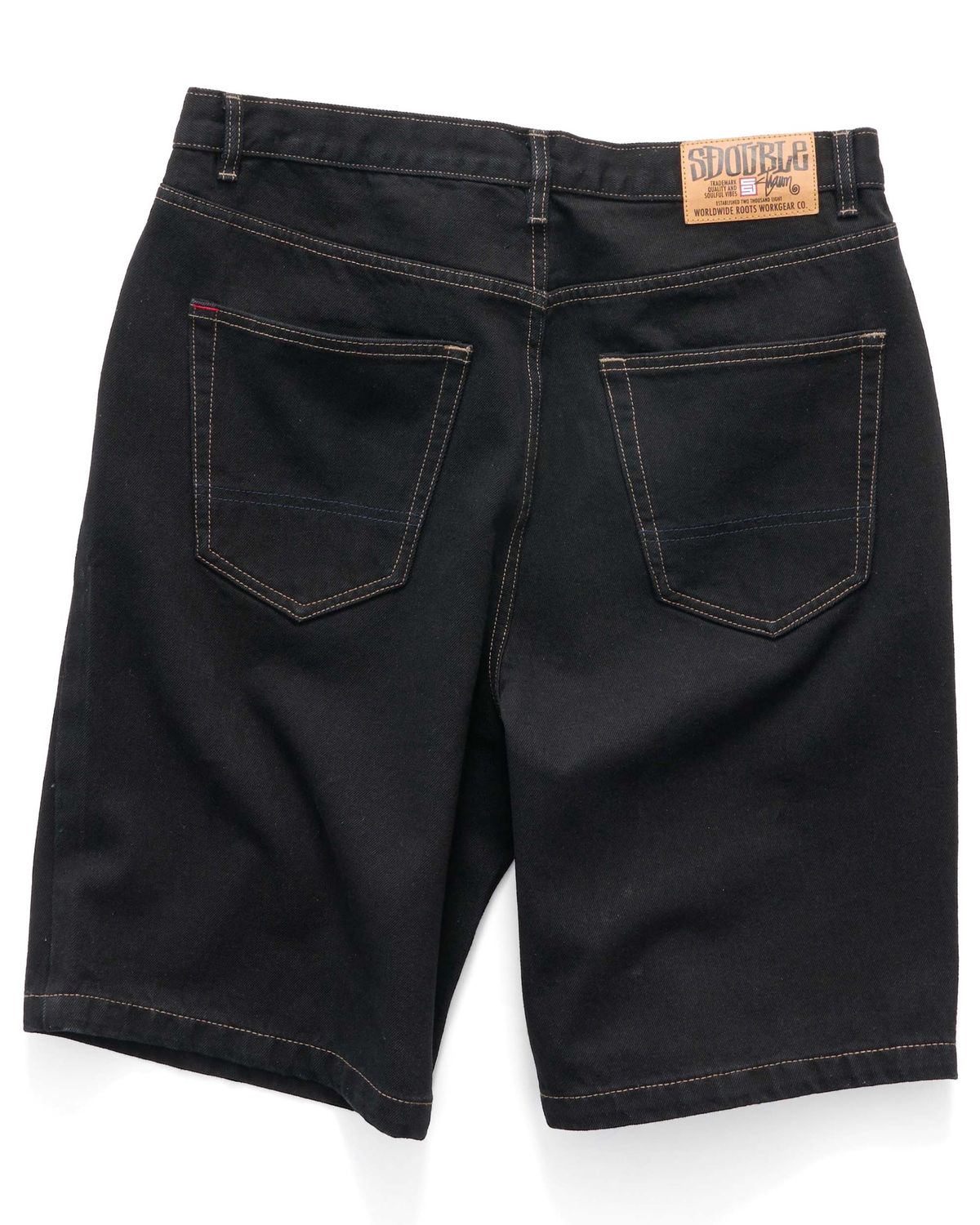 S-DOUBLE MENS  DENIM STANDARD SHORT - RAW/BLACK