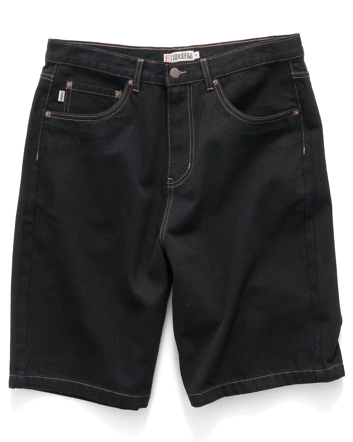 S-DOUBLE MENS  DENIM STANDARD SHORT - RAW/BLACK