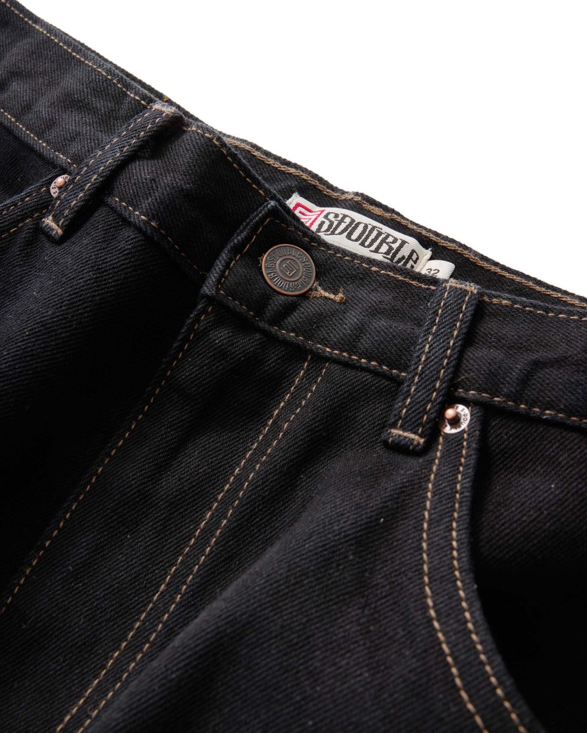 S-DOUBLE MENS  DENIM STANDARD SHORT - RAW/BLACK