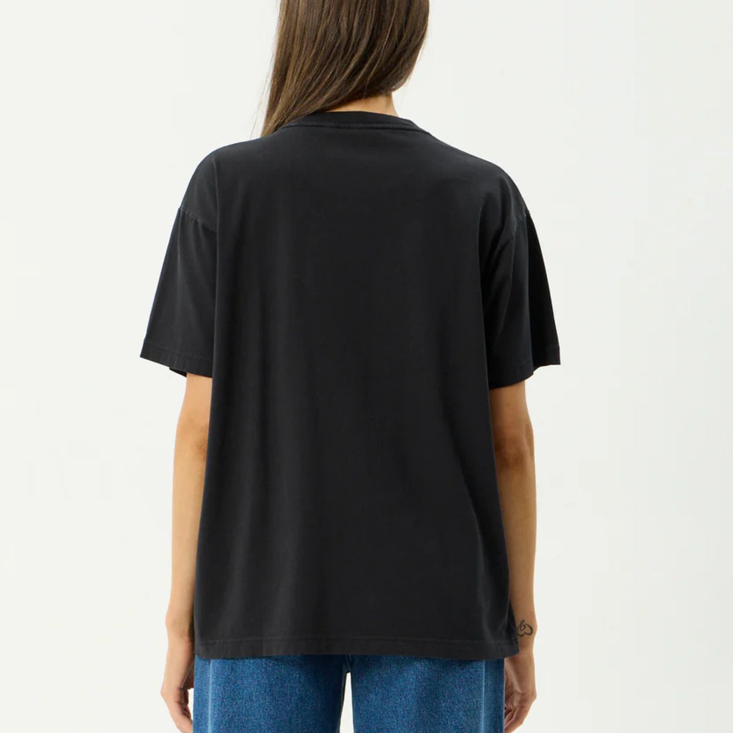 AFENDS WOMENS SEA SIREN OS SS TEE - STONE BLACK
