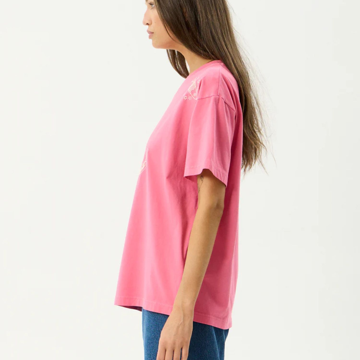 AFENDS WOMENS SEA SIREN OS SS TEE - WASHED RASPBERRY