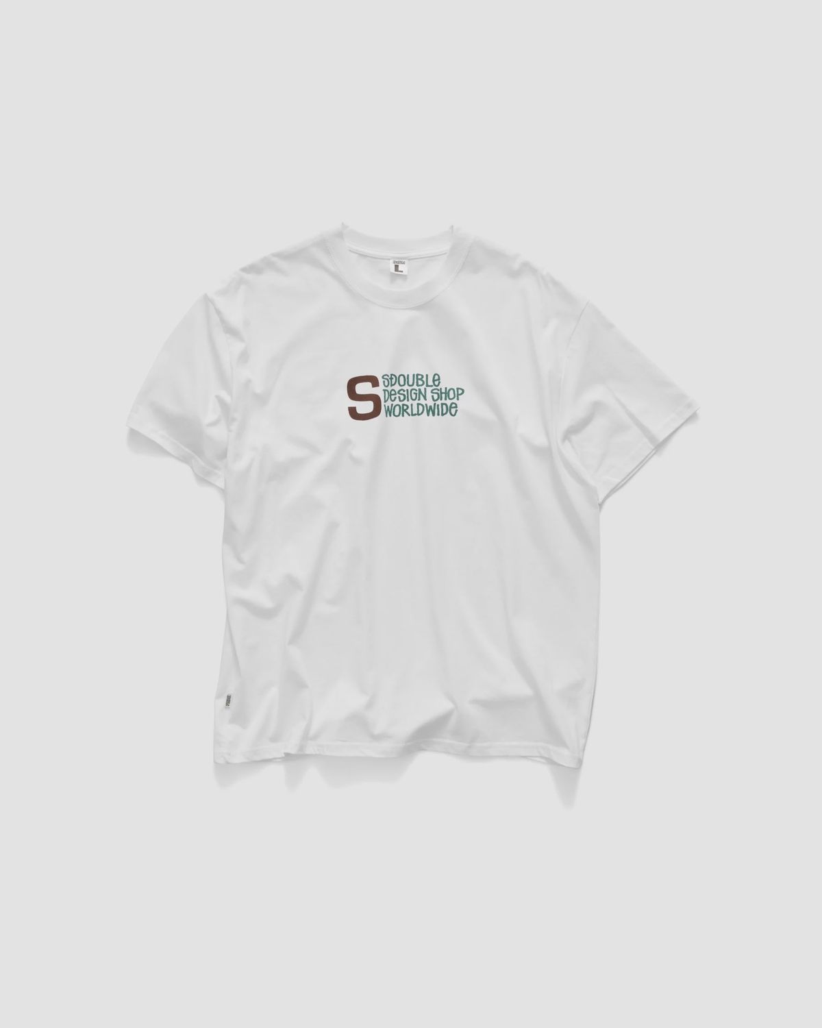 S-DOUBLE MENS  DESIGN SHOP SS TEE - WHITE