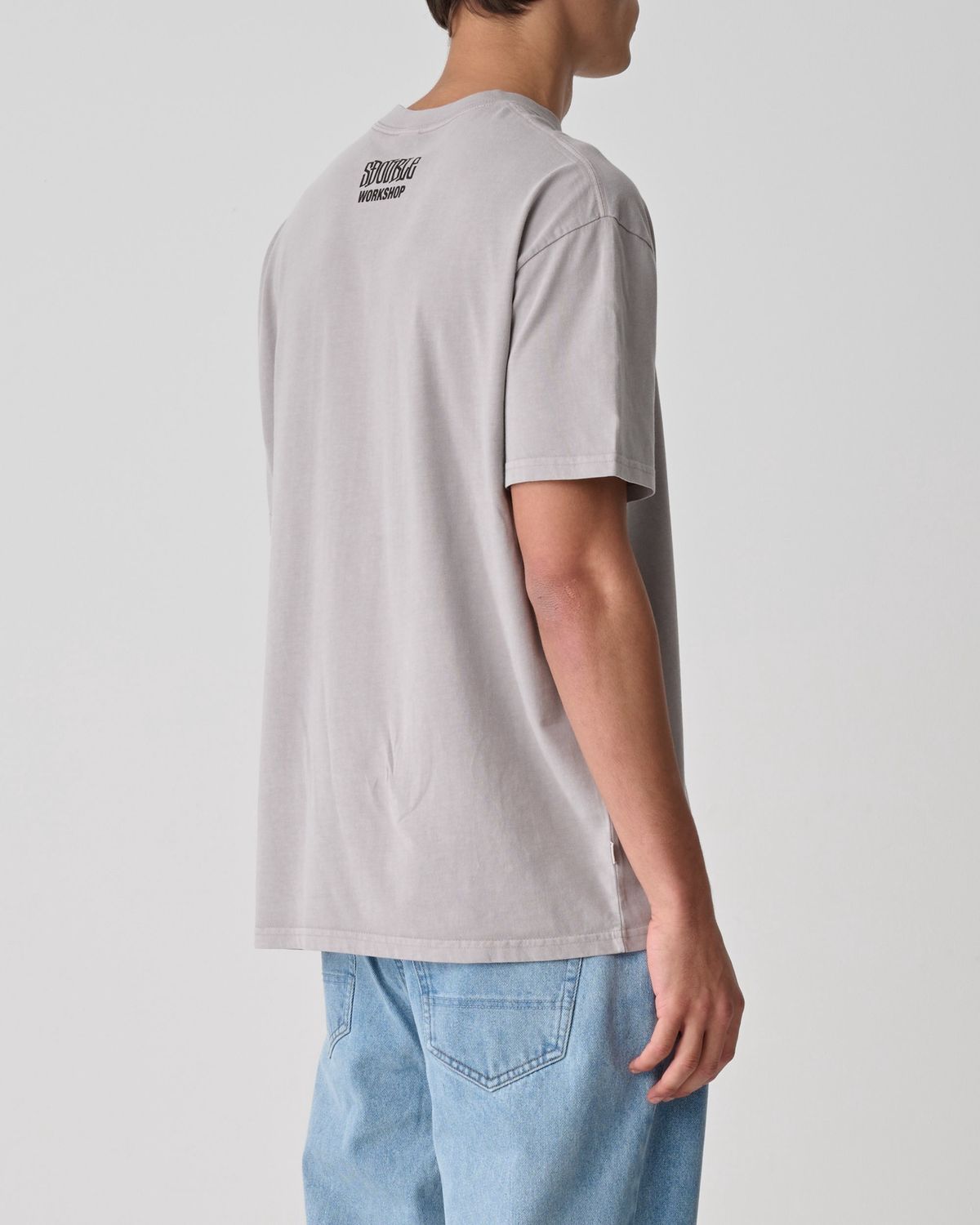 S-DOUBLE MENS  SMALL STOCK SS TEE - PIGMENT ROCK GREY