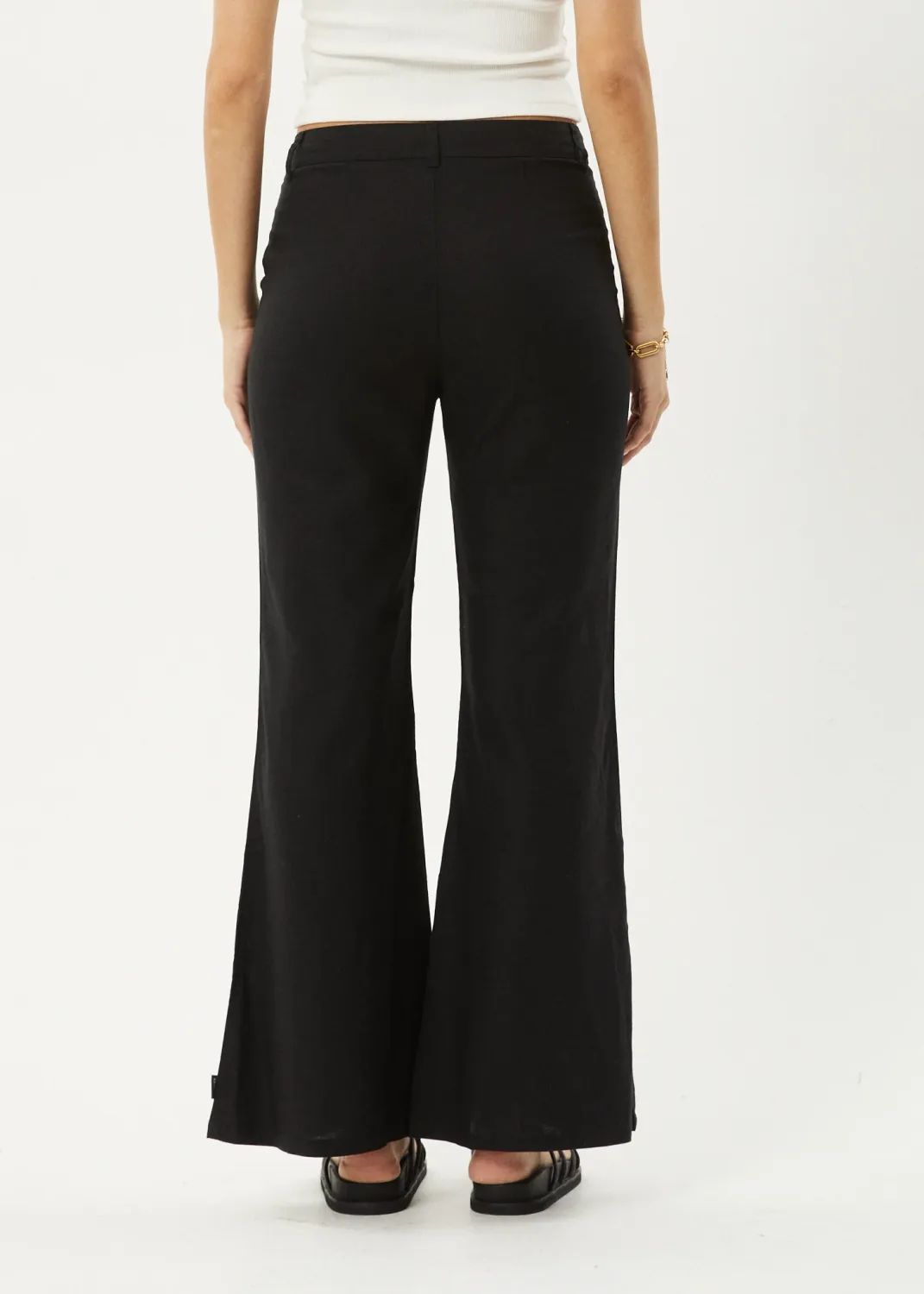 AFENDS WOMENS BIRKIN FLARES - BLACK