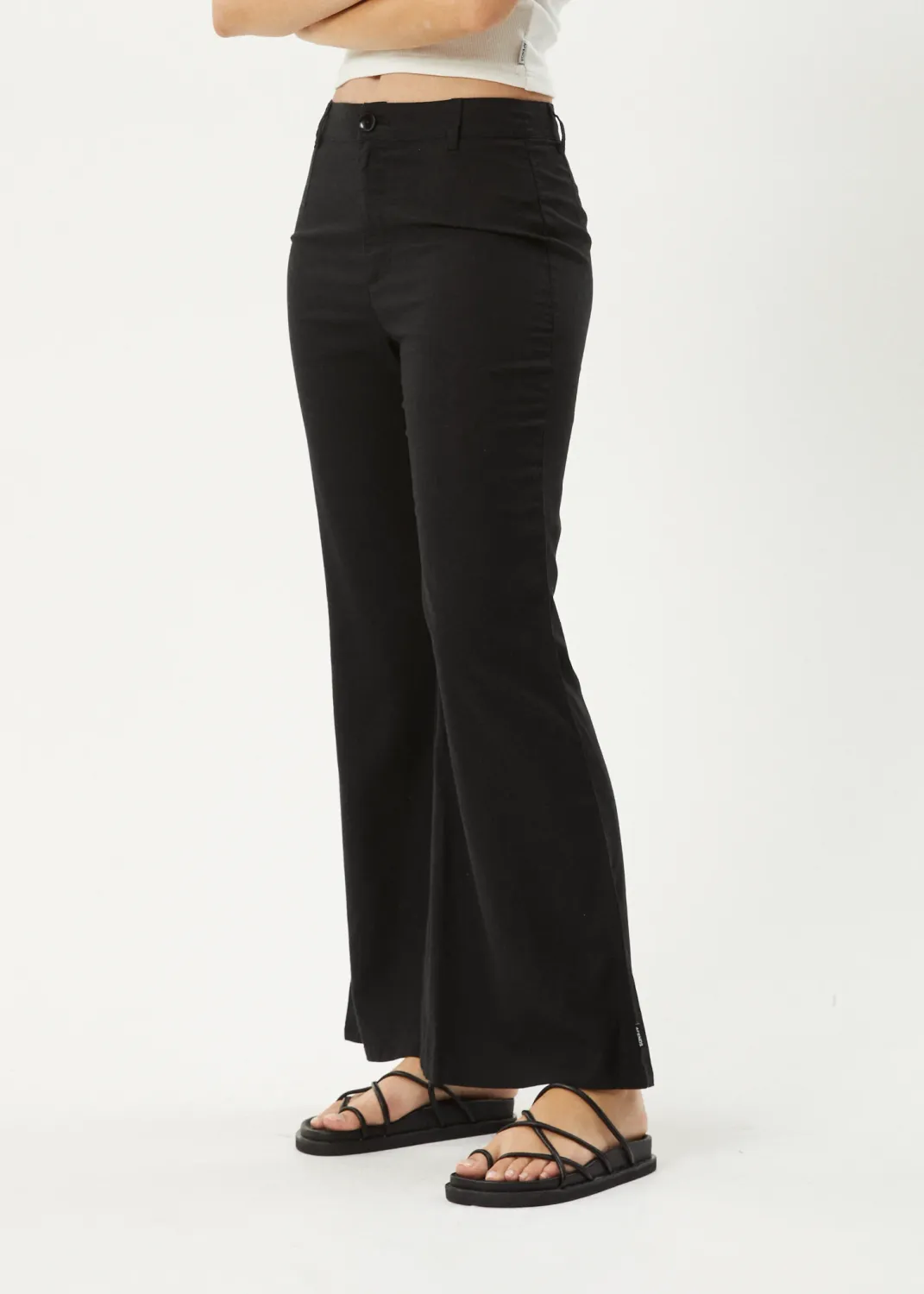 AFENDS WOMENS BIRKIN FLARES - BLACK