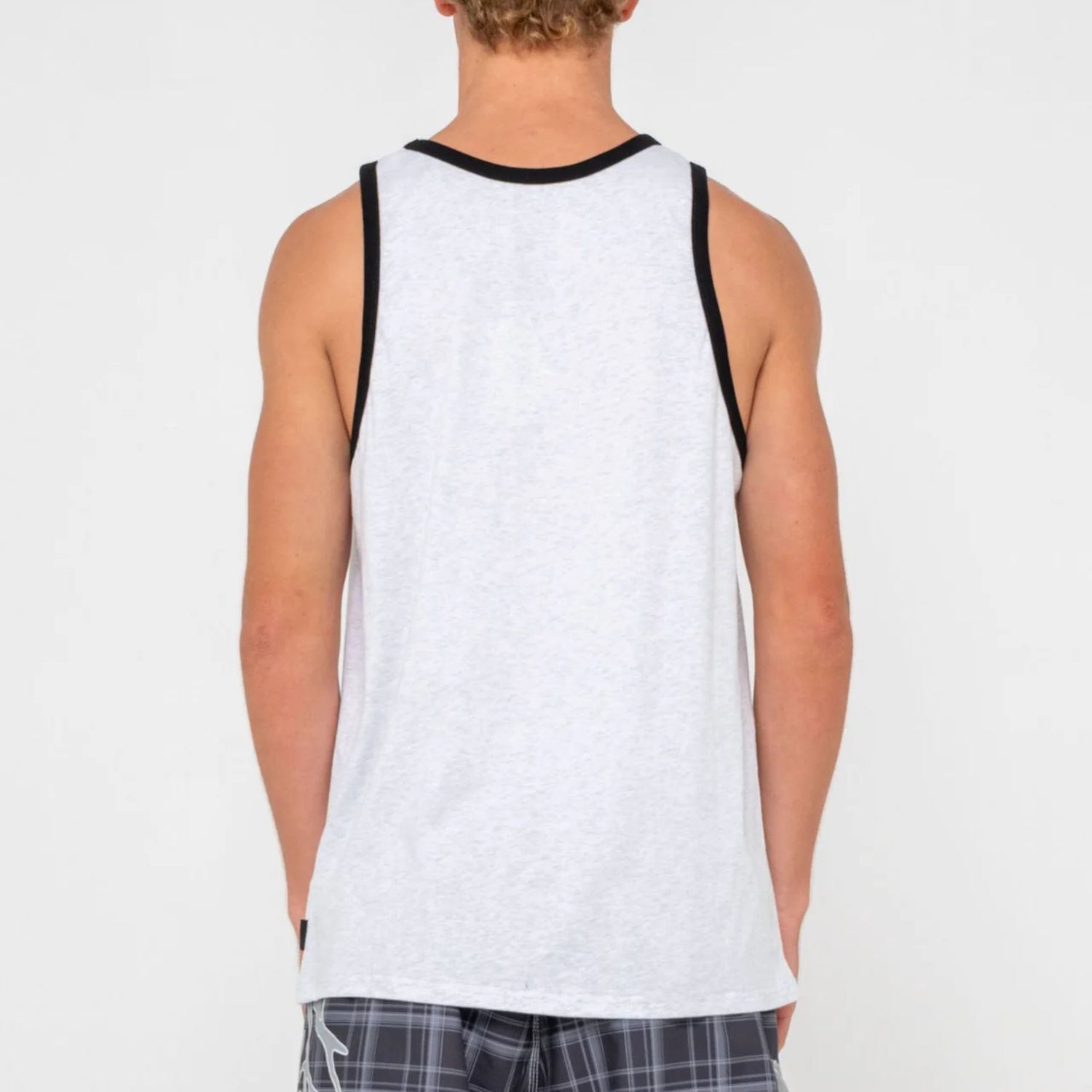 RUSTY MENS  BRIGHT TANK - ECRU MARLE
