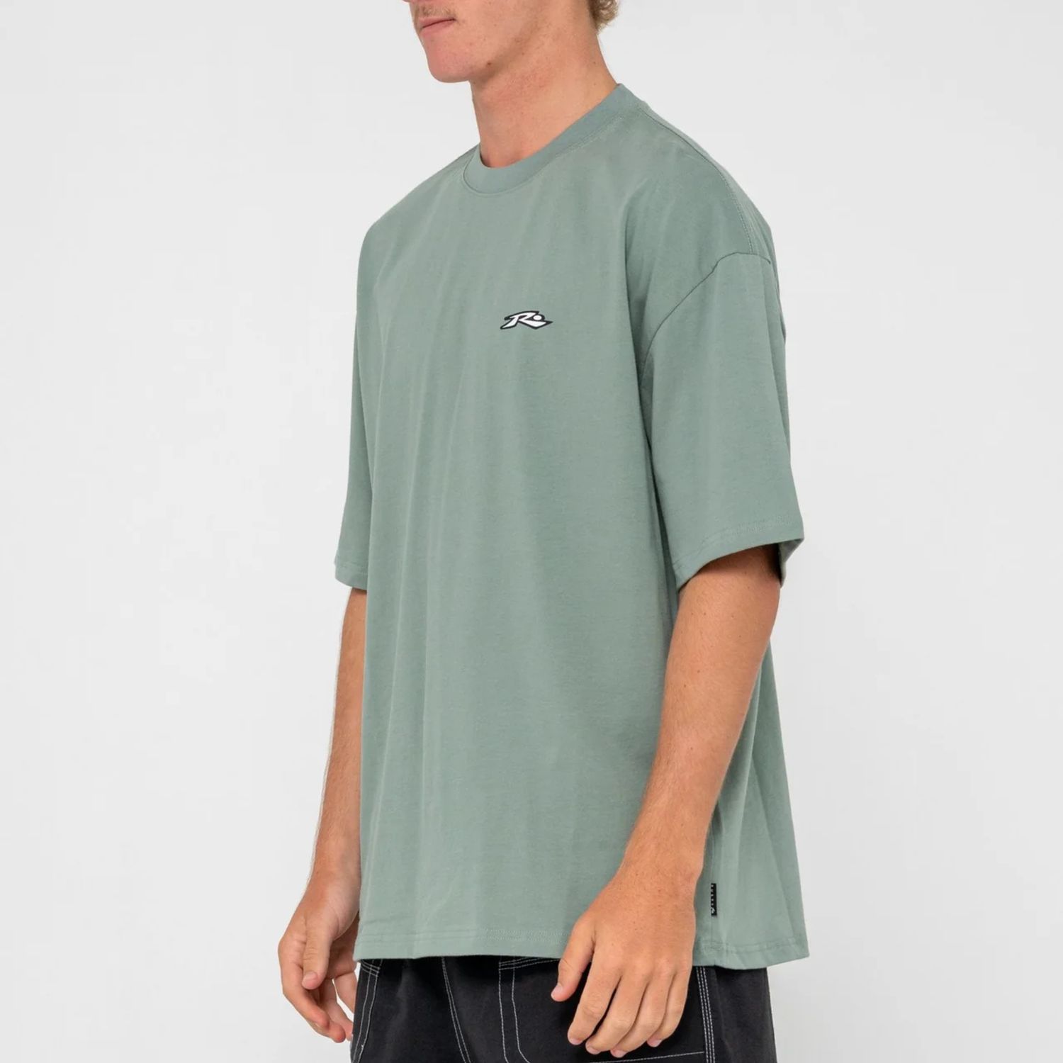 RUSTY MENS  REGISTERED SHORT SLEEVE TEE - SLATE