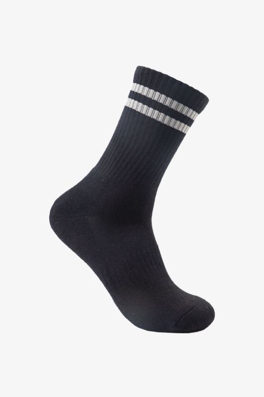 GLOBE MENS GLOBE SINGLES CREW SOCK - BLACK / GREY STRIPE