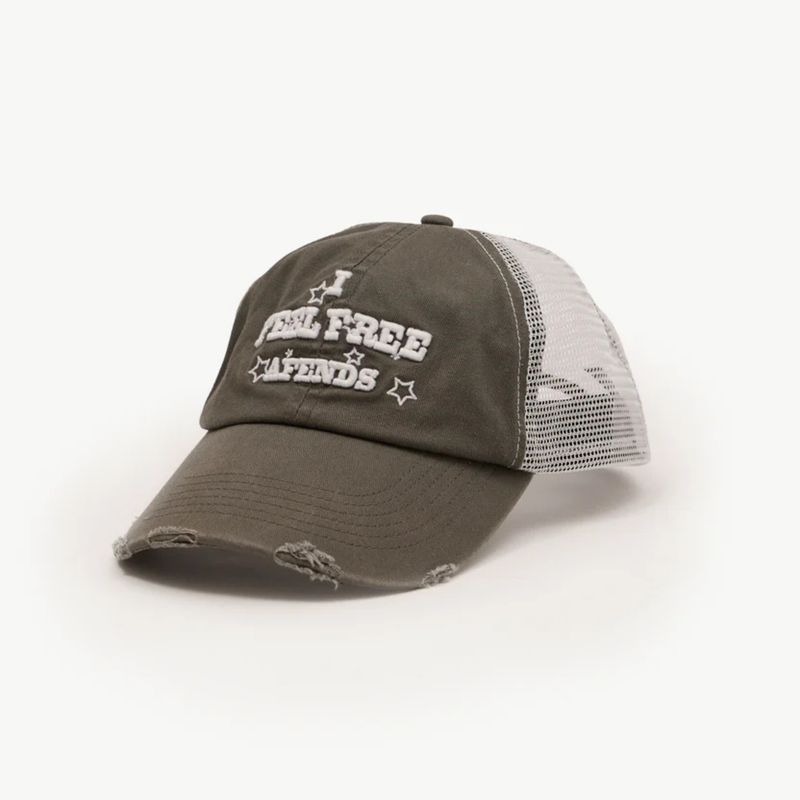 AFENDS MENS SONORAN RECYCLED SIX PANEL MESH CAP - SYCAMORE