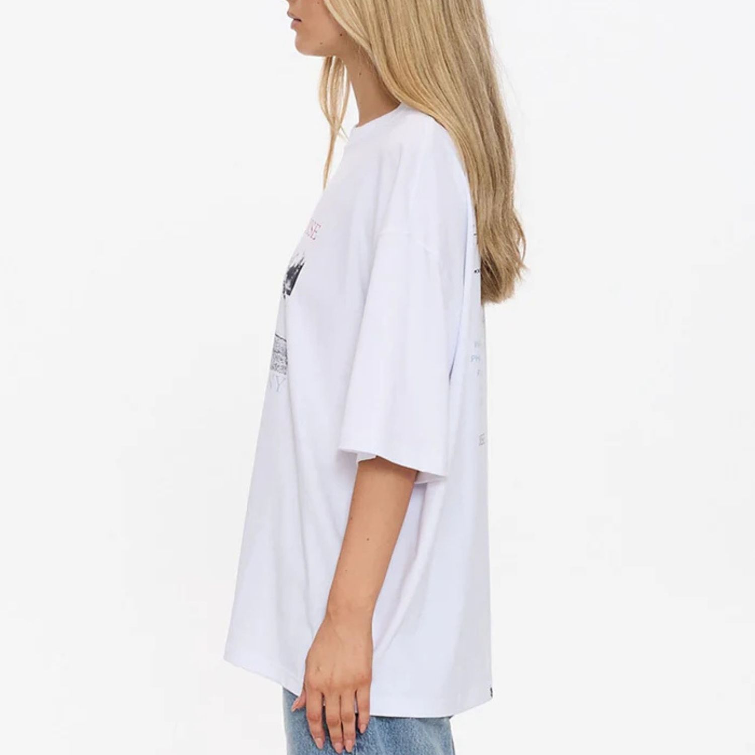 THRILLS WOMENS  METAL AND DUST OVERSIZED TEE - WHITE