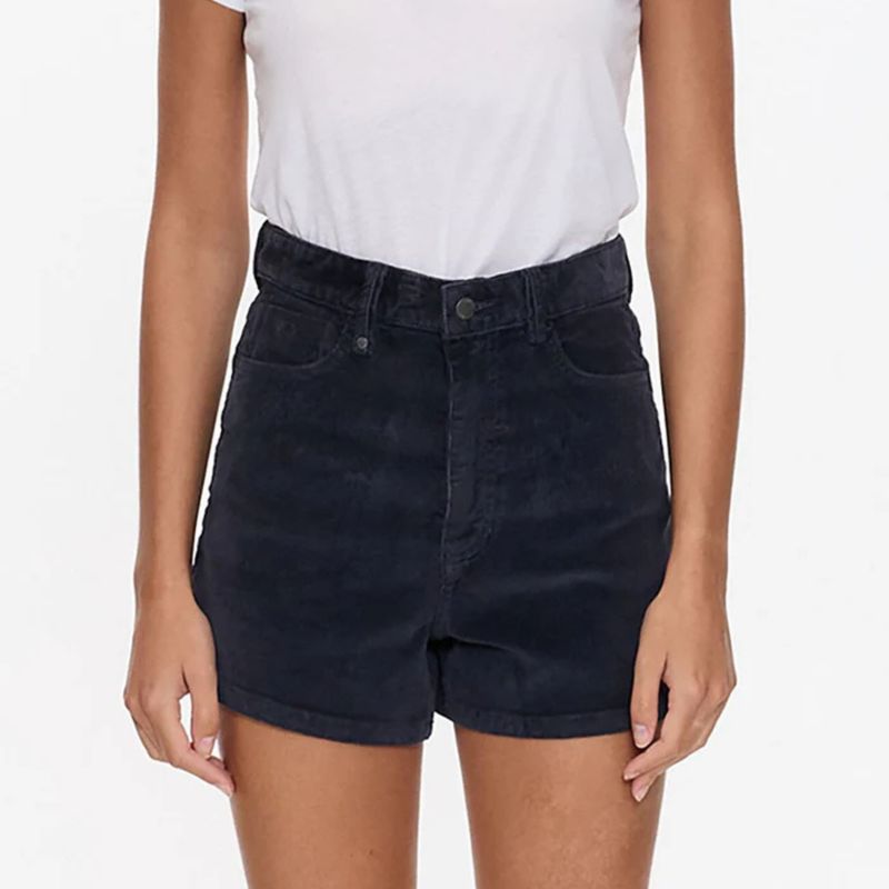 THRILLS WOMENS  ERICA HIGH RISE CORD SHORT - TOTAL ECLIPSE