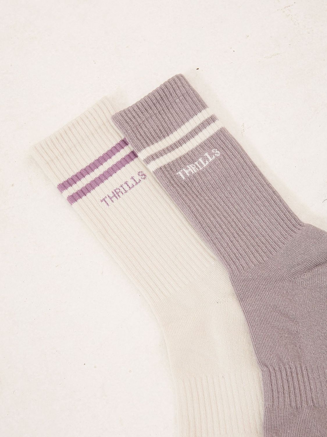 THRILLS WOMENS  BREAK POINT 2 PACK SOCK - SHROOM - VINTAGE MAUVE
