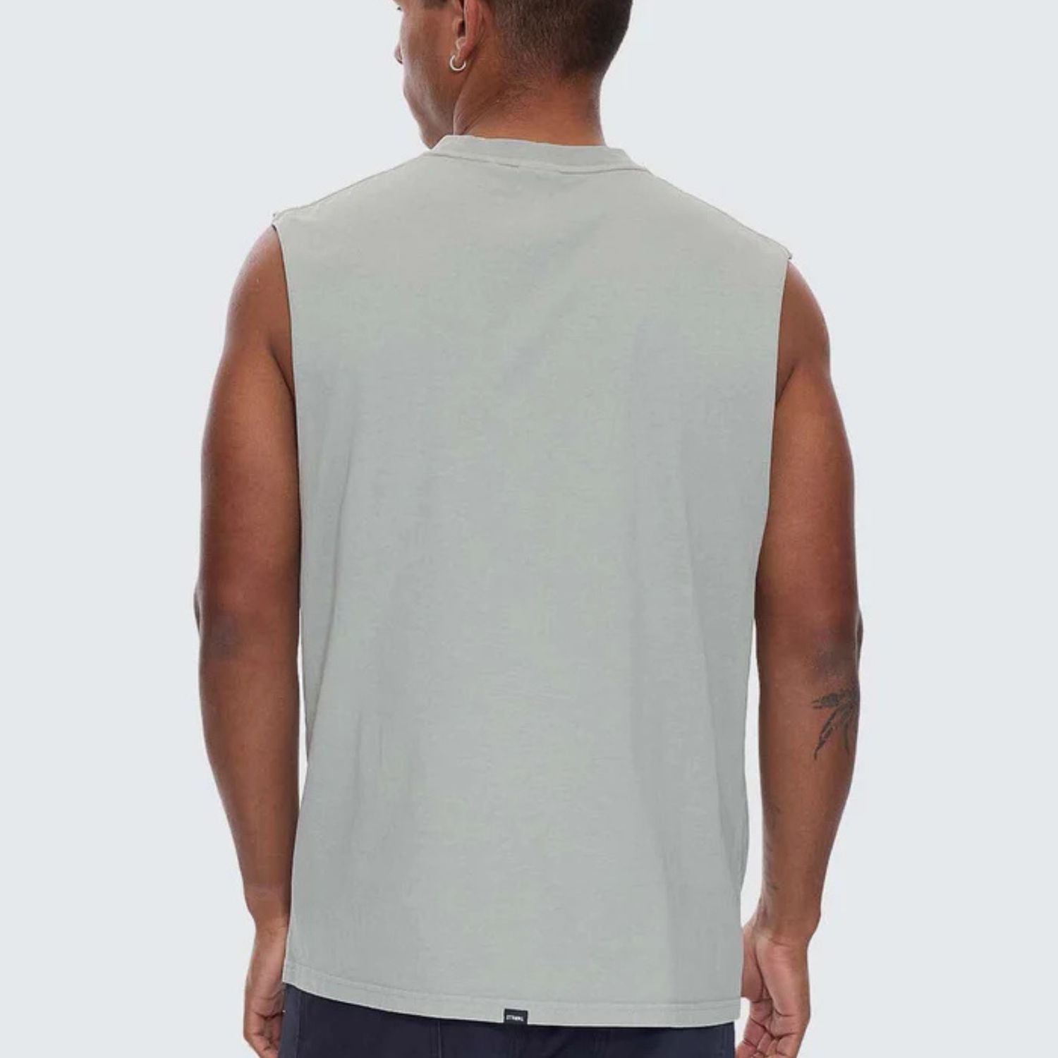 THRILLS MENS A HAVEN FOR THE RESTLESS MERCH FIT MUSCLE TEE - DIRTY SAGE