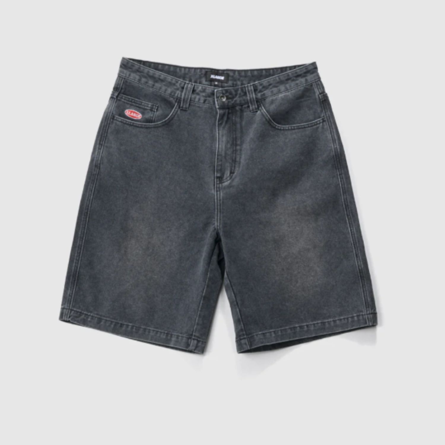 XLARGE MENS BAGGY BULL DENIM 91 SHORT- FADED BLACK