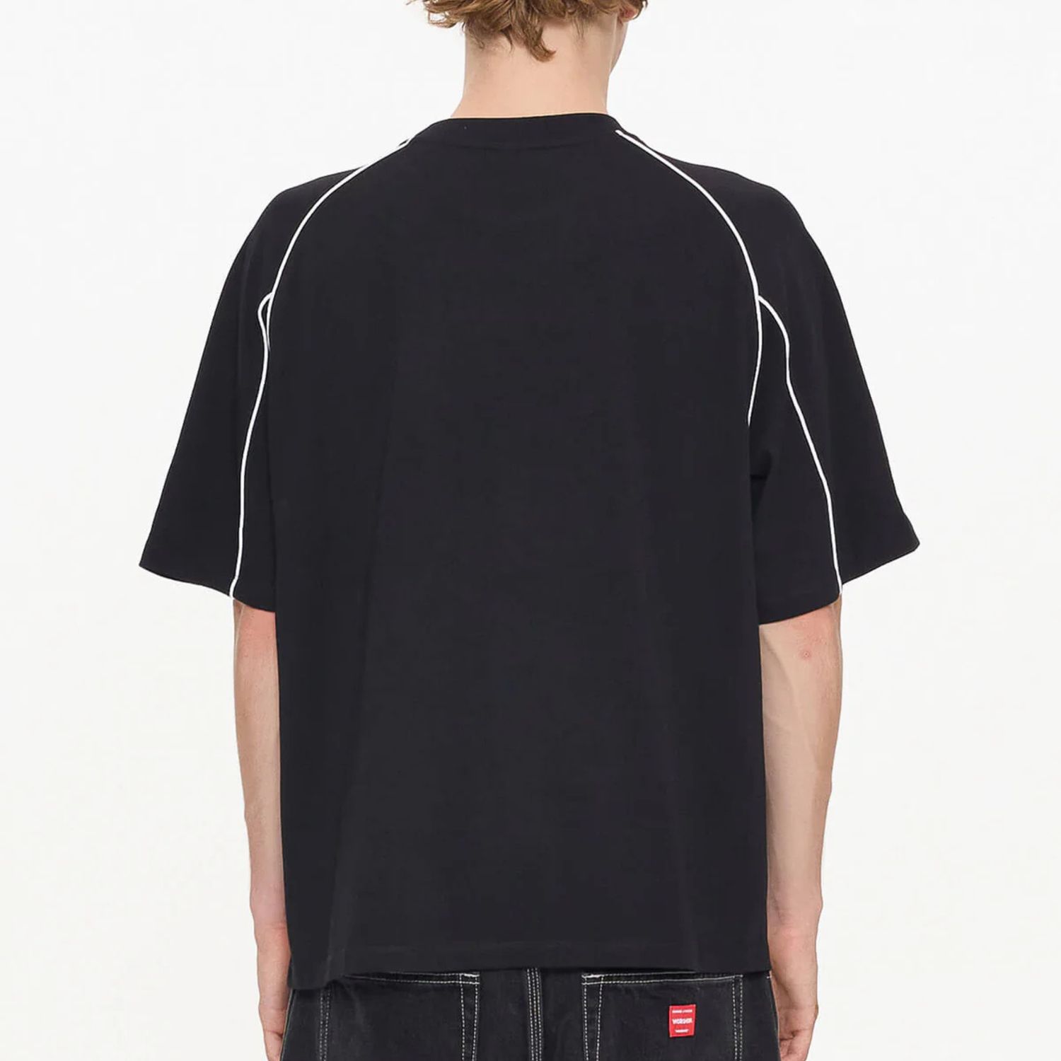 WORSHIP MENS FREQUENCY PANEL OVERSIZE RAGLAN TEE- BLACK