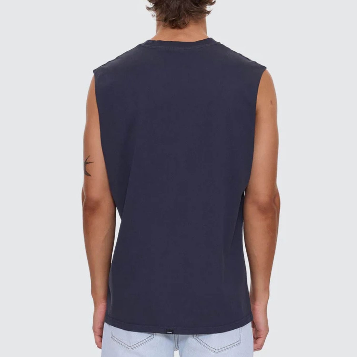 THRILLS MENS A HAVEN FOR THE RESTLESS MERCH FIT MUSCLE TEE- TOTAL ECLIPSE