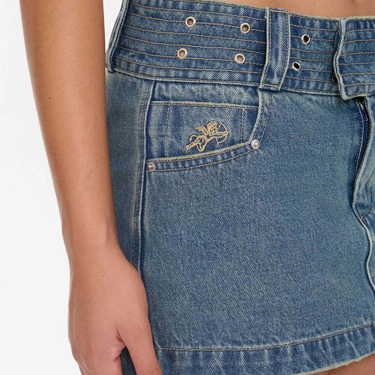 WORSHIP LADIES NAUGHTIE MICRO SKIRT- ROGUE BLUE