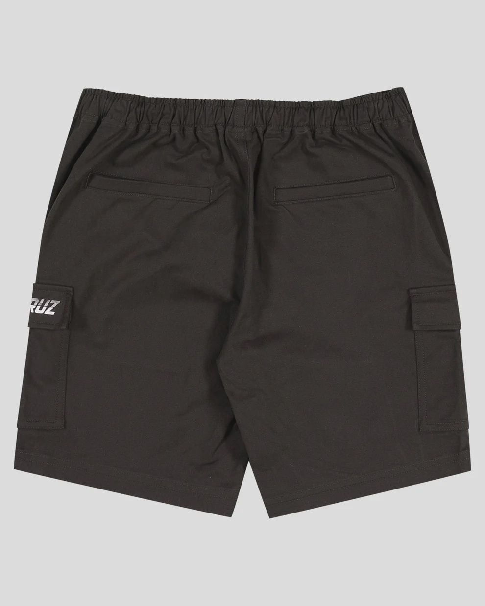SANTA CRUZ BOYS SINGLE SPLIT STRIP CARGO SHORT ELASTIC WAIST-ONYX