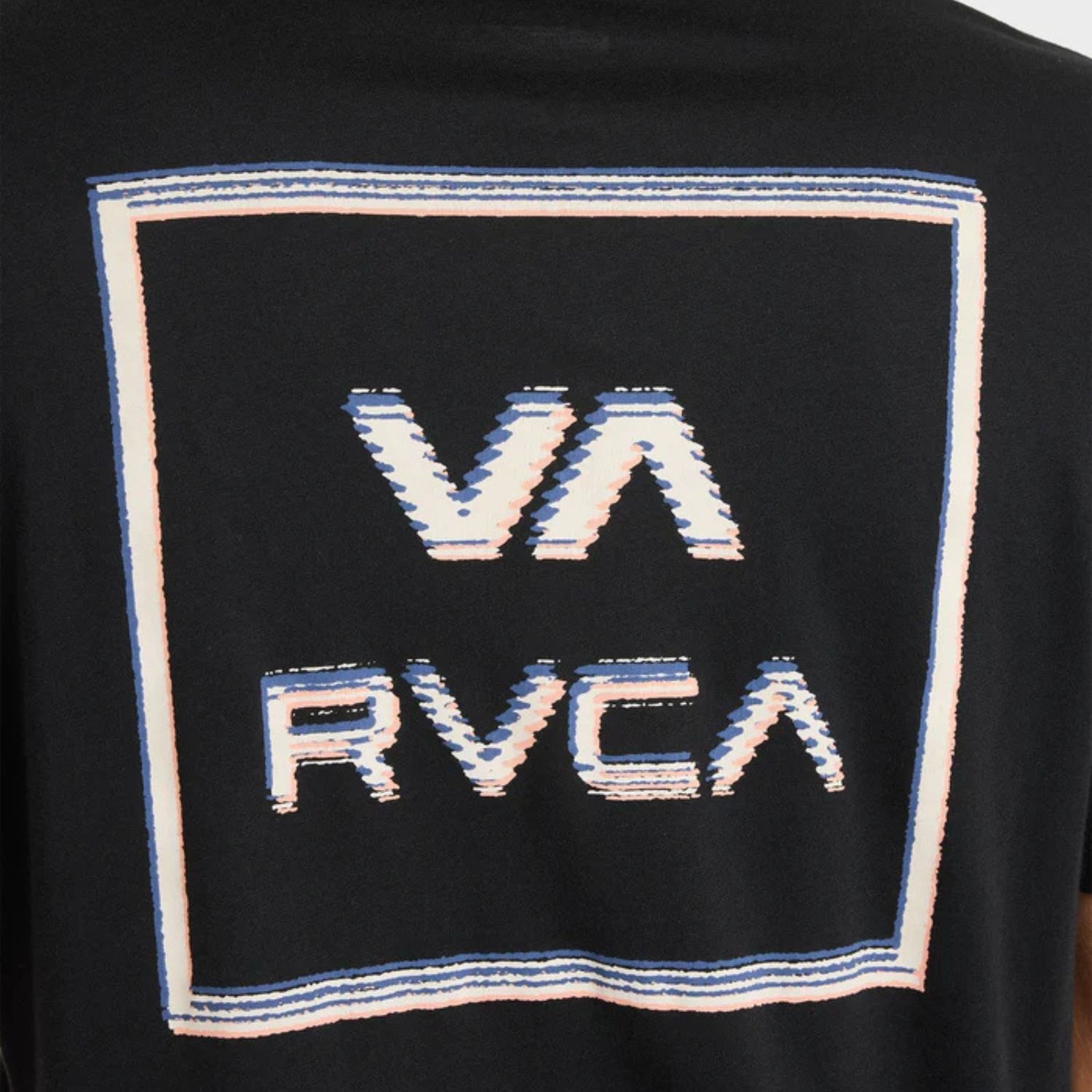 RVCA MENS GLITCH SS TEE- RVCA BLACK