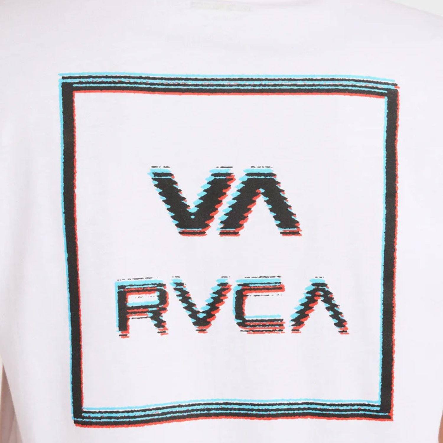 RVCA MENS GLITCH SS TEE- WHITE