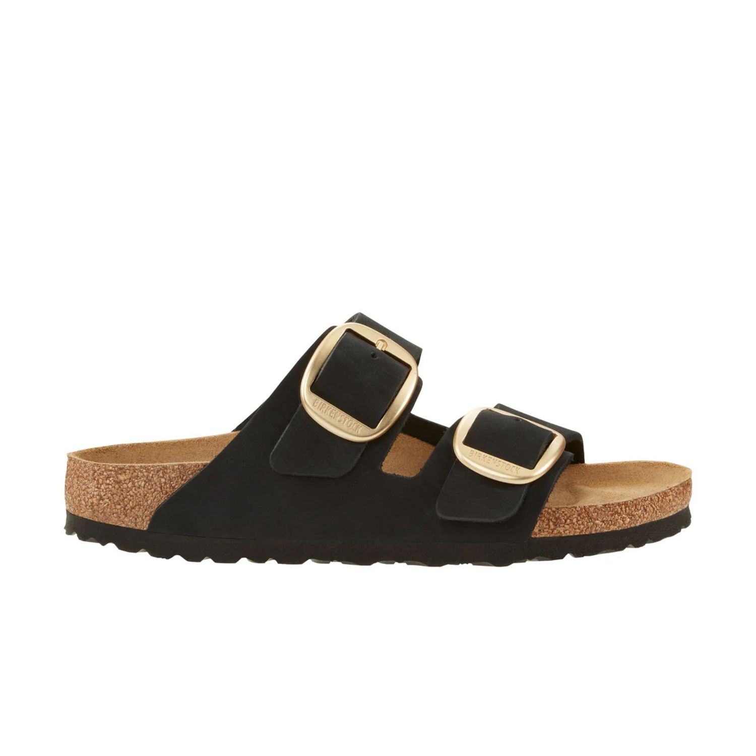 BIRKENSTOCK ARIZONA BIG BUCKLE NUBUCK LEATHER - BLACK