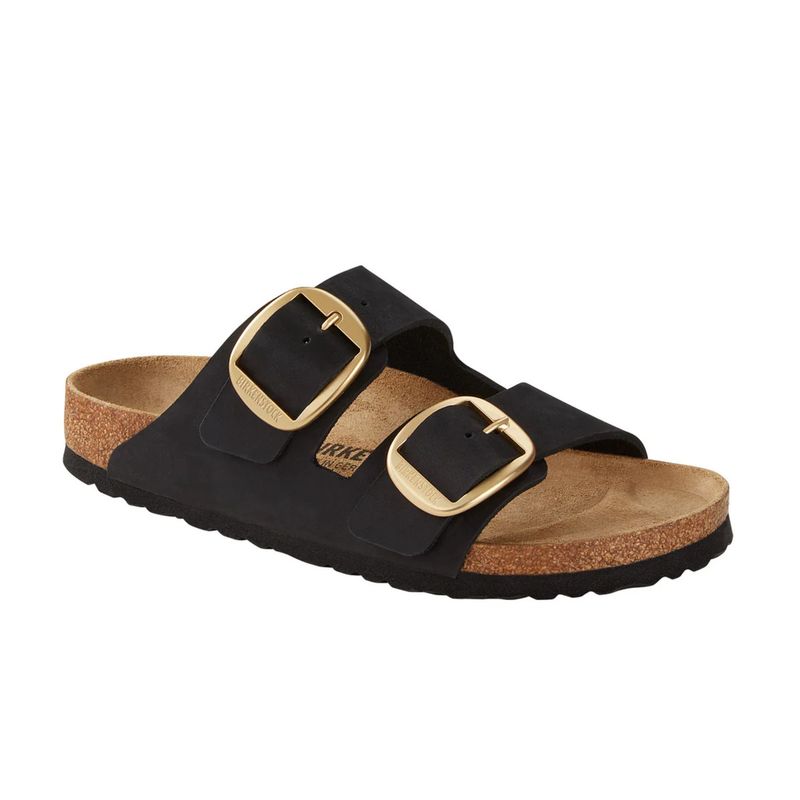 BIRKENSTOCK ARIZONA BIG BUCKLE NUBUCK LEATHER - BLACK