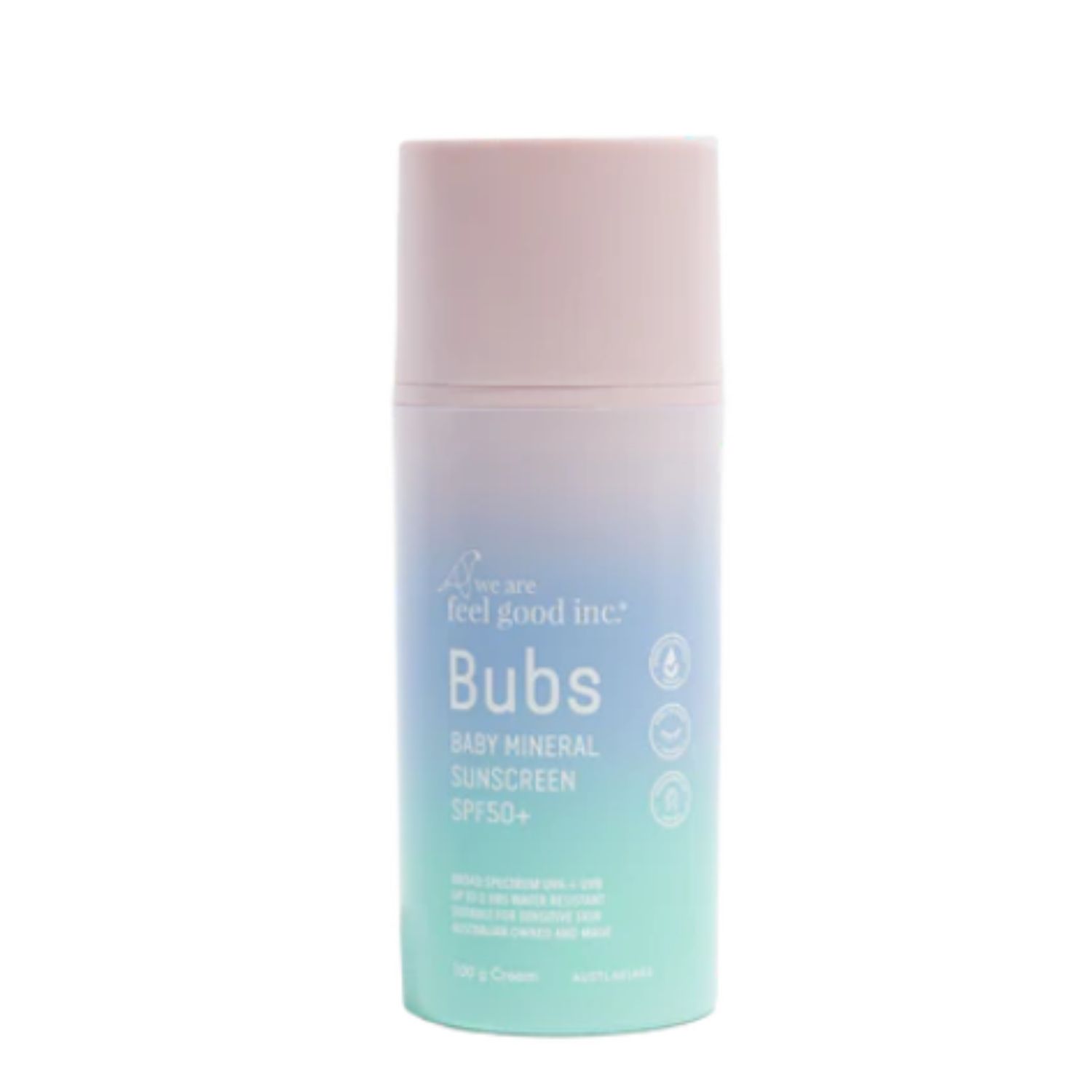 WE ARE FEEL GOOD INC. BUBS BABY MINERAL SUNSCREEN CREAM SPF50+ - 100g