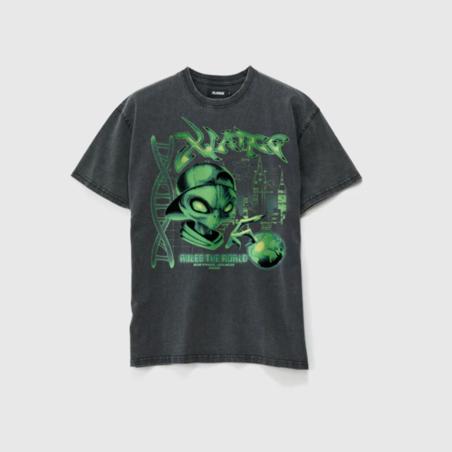 XLARGE MENS RULES THE WORLD SS TEE - PIGMENT BLACK
