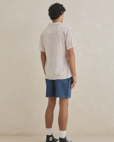 RHYTHM MENS TEXTURED WALE JAM SHORT - WASHED INDIGO