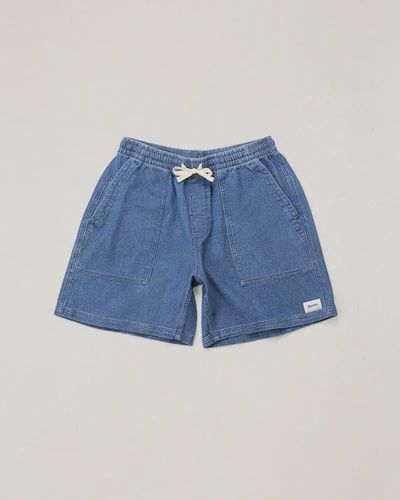 RHYTHM MENS TEXTURED WALE JAM SHORT - WASHED INDIGO