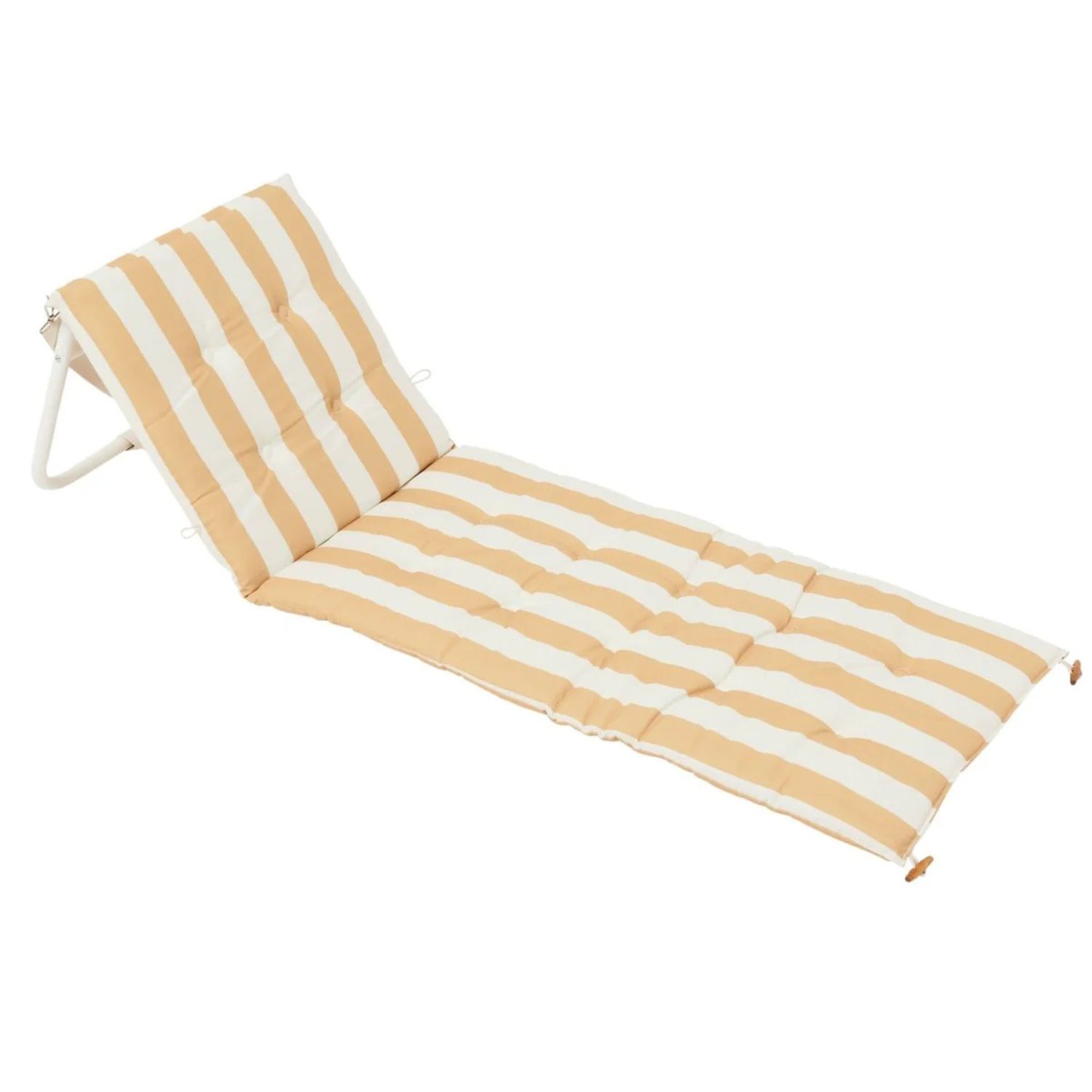 SUNNYLIFE RECLINING BEACH CHAIR- MANGO BAY GOLDEN MUSTARD STRIPE