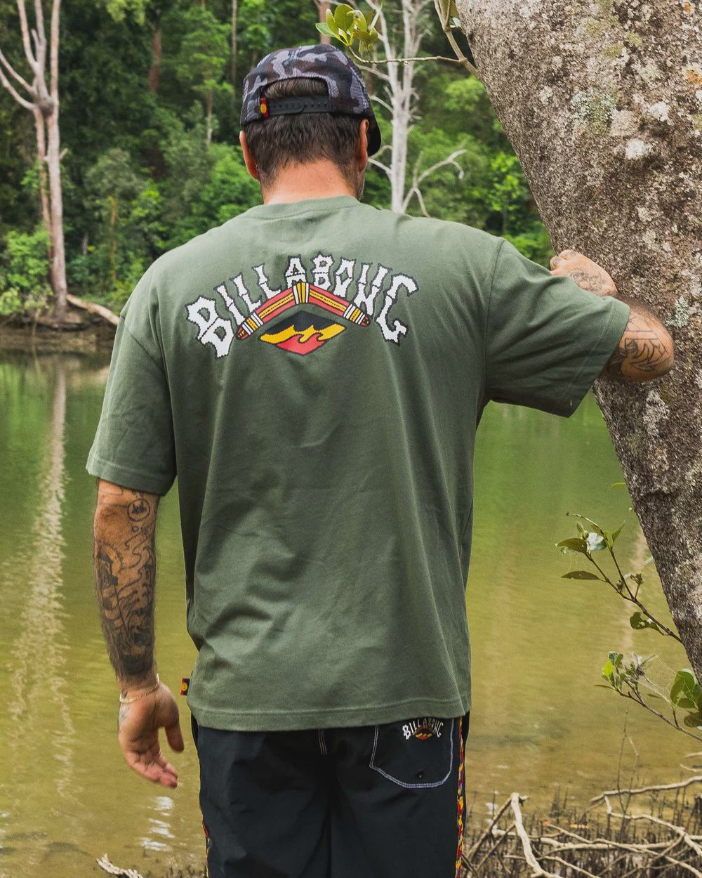 BILLABONG MENS OTIS ARCH SS TEE- PINE