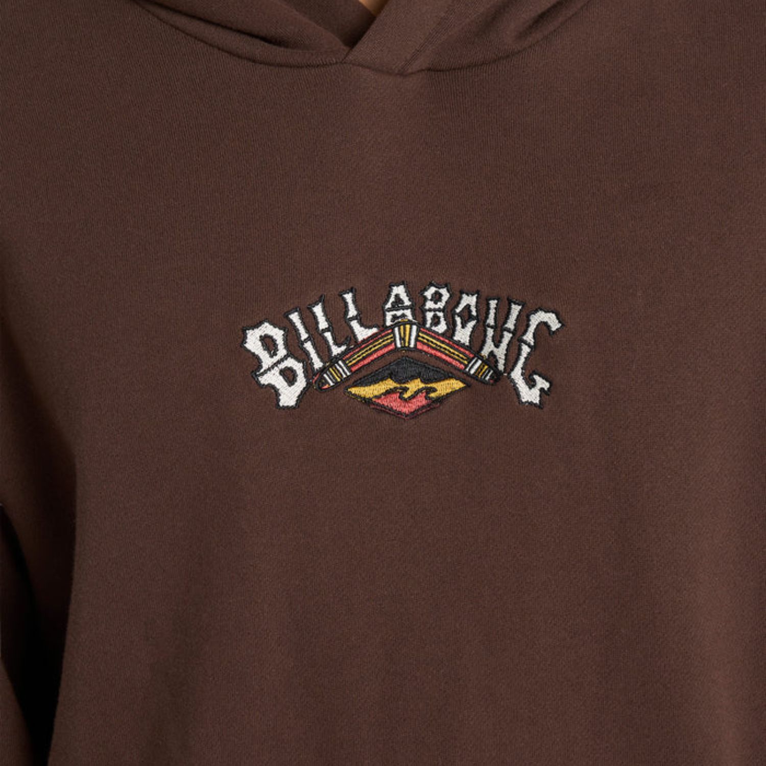 BILLABONG MENS OTIS ARCH POP HOOD- CHOCOLATE