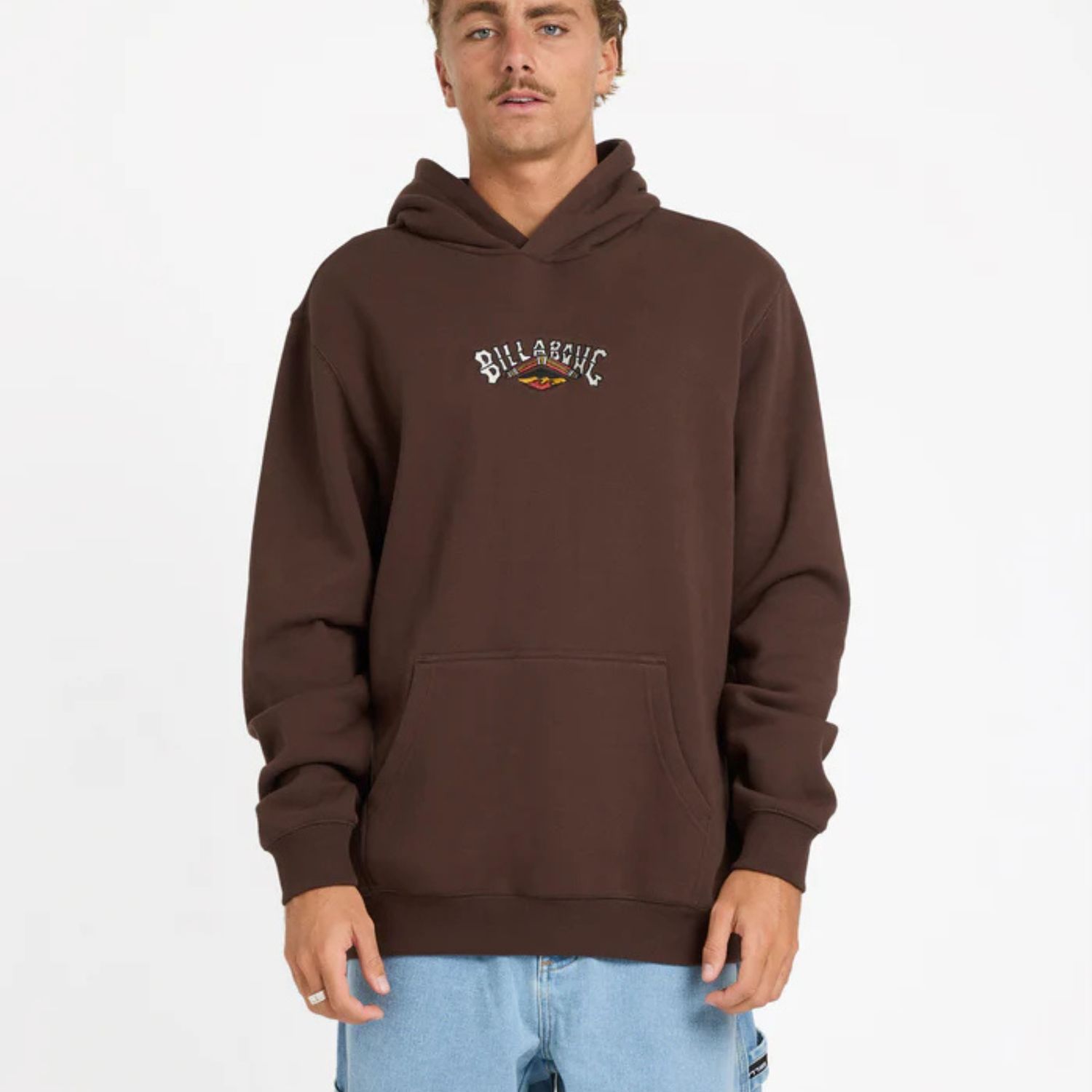 BILLABONG MENS OTIS ARCH POP HOOD- CHOCOLATE