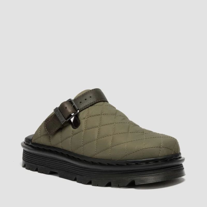 DR MARTENS ZEBZAG ECONYL WOVEN MULE - OLIVE