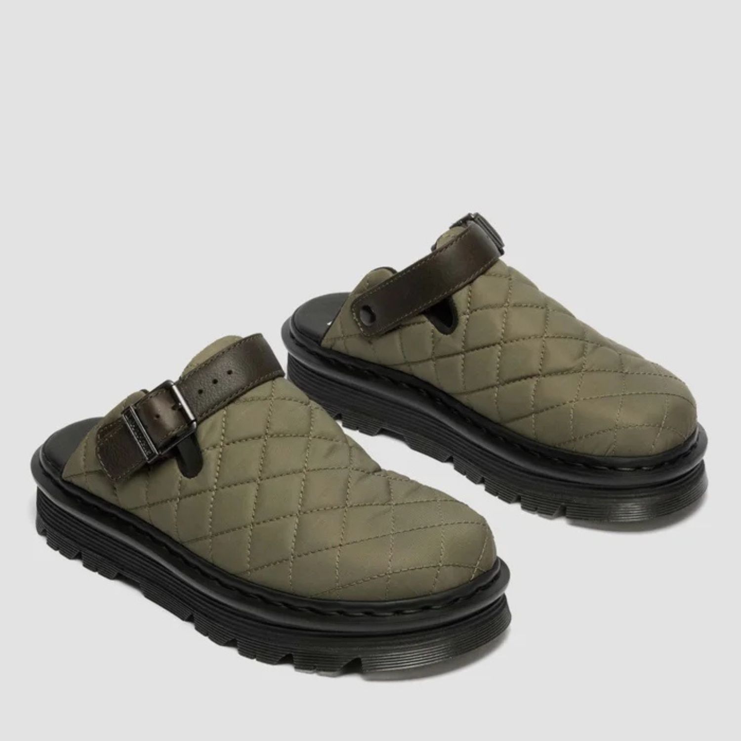 DR MARTENS ZEBZAG ECONYL WOVEN MULE - OLIVE