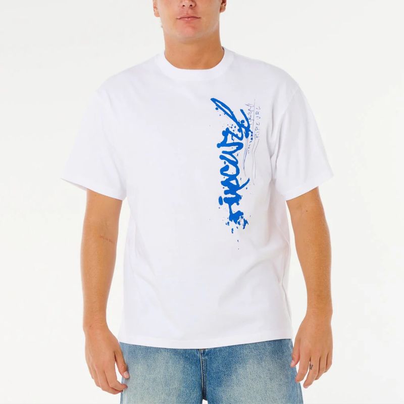 RIPCURL MENS MEDINA INNER VISIONS TEE- WHITE