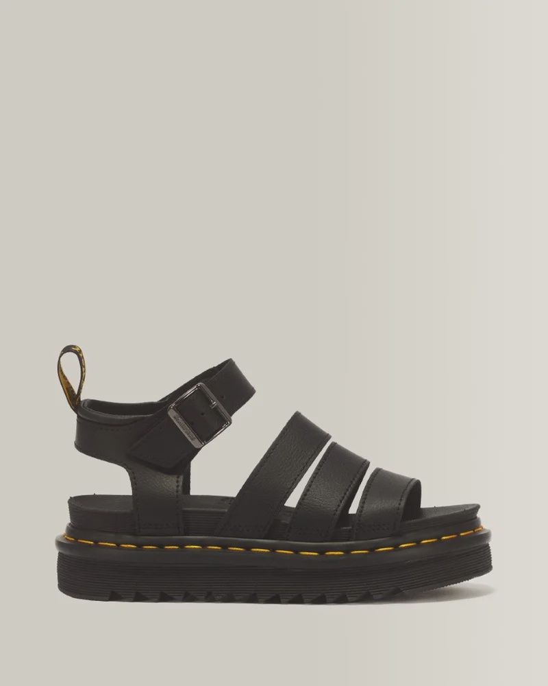 DR MARTENS BLAIRE ATHENA 3 STRAP SANDAL- BLACK ATHENA
